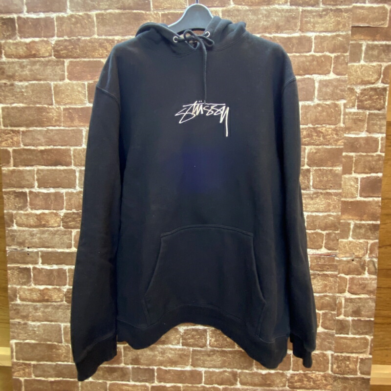 【セール中】ステューシーパーカー　Stüssy Lサイズ ブラック 海外限定 ステューシー Stussy old skol パーカー L ブラック