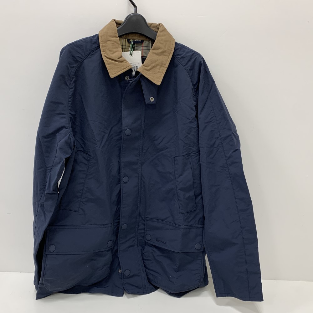 【中古】 Barbour バブアー Ashby アシュビー ブルゾン アウター ネイビー L 241MSP0096  未使用品  ブルゾン  07w20056  【大和店】