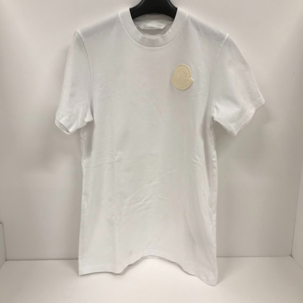【中古】 MONCLER モンクレール ロゴワッペンTシャツ XS ホワイト 08w7779 【水戸店】