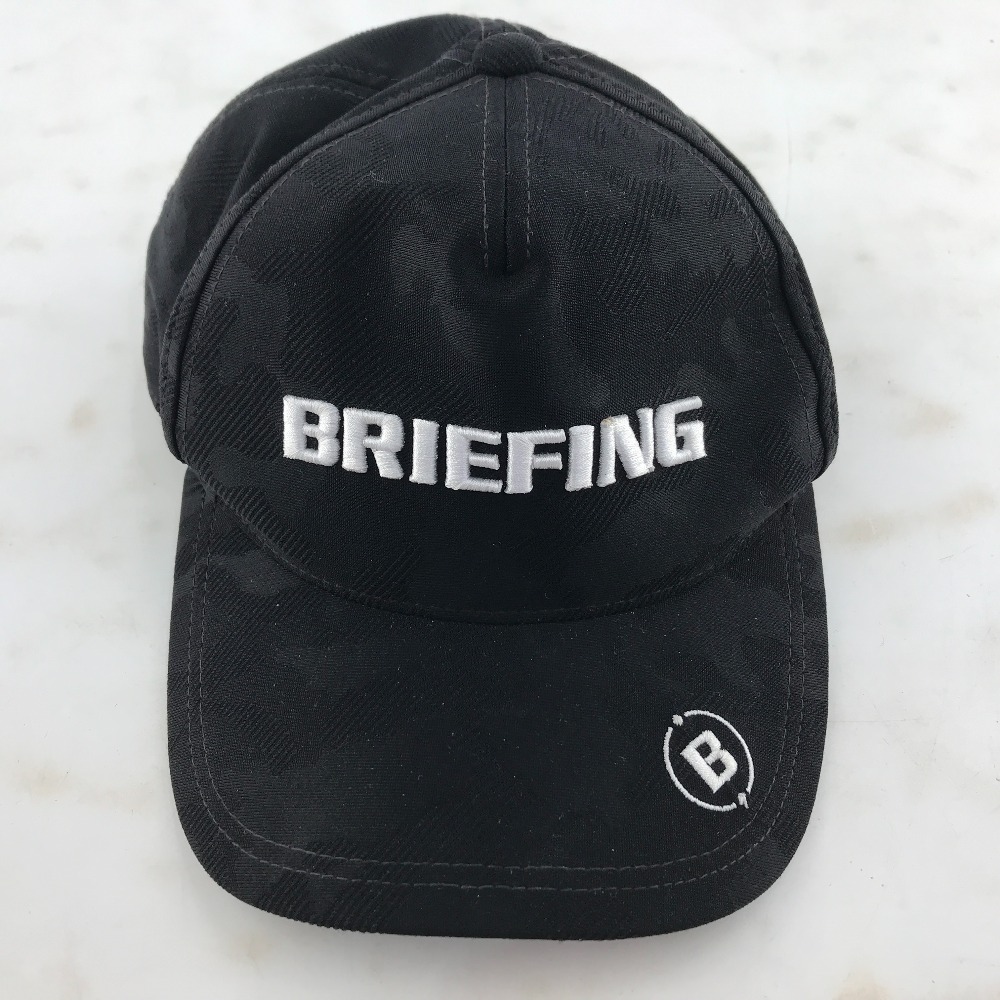 BRIEFING - 【超美品】ブリーフィング フラットキャップ ネイビー×白 立体ロゴ刺しゅう FREE  ゴルフウェア BRIEFING BRIEFING - 【超美品】ブリーフィング フラットキャップ