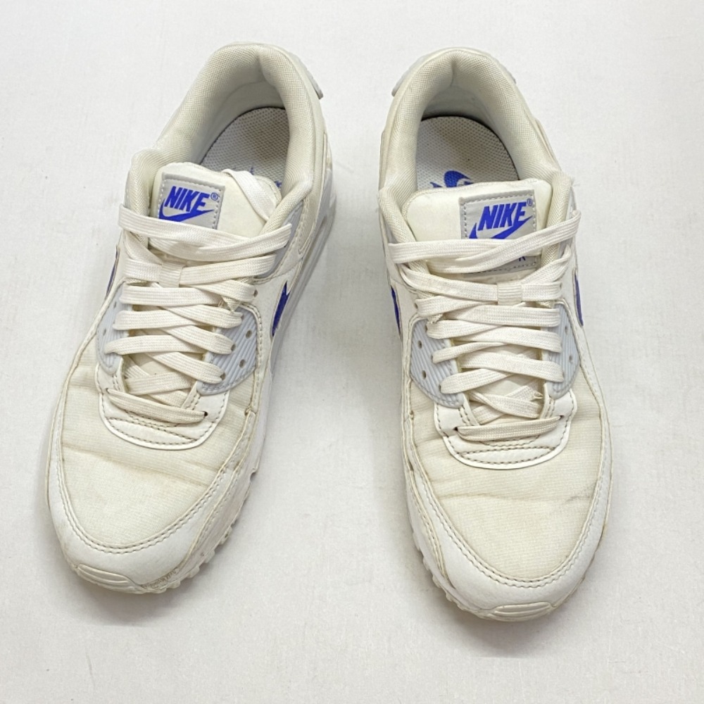 【中古】NIKE ナイキ エア湖 マックス 90 W AIR MAX 90 首脳会談白いこと/ピュアプラチナム/ミディアムブルー 25.0糎 メンズ レディース  スニーカー  DX0115-100  03w17261【入間店】