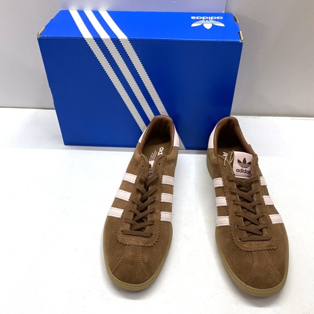 【中古】 adidas Originals Women\u0027s Bermuda Preloved Brown/Sandy Pink/Gum アディダスオリジナルス ウィメンズ バミューダ プリラブドブラウン/サンディーピンク/チュインガム  28.5糎 メンズ  スニーカー  JH9088 引き船付き添い人 箱付き添い人 美品 03w17432  【入間店】