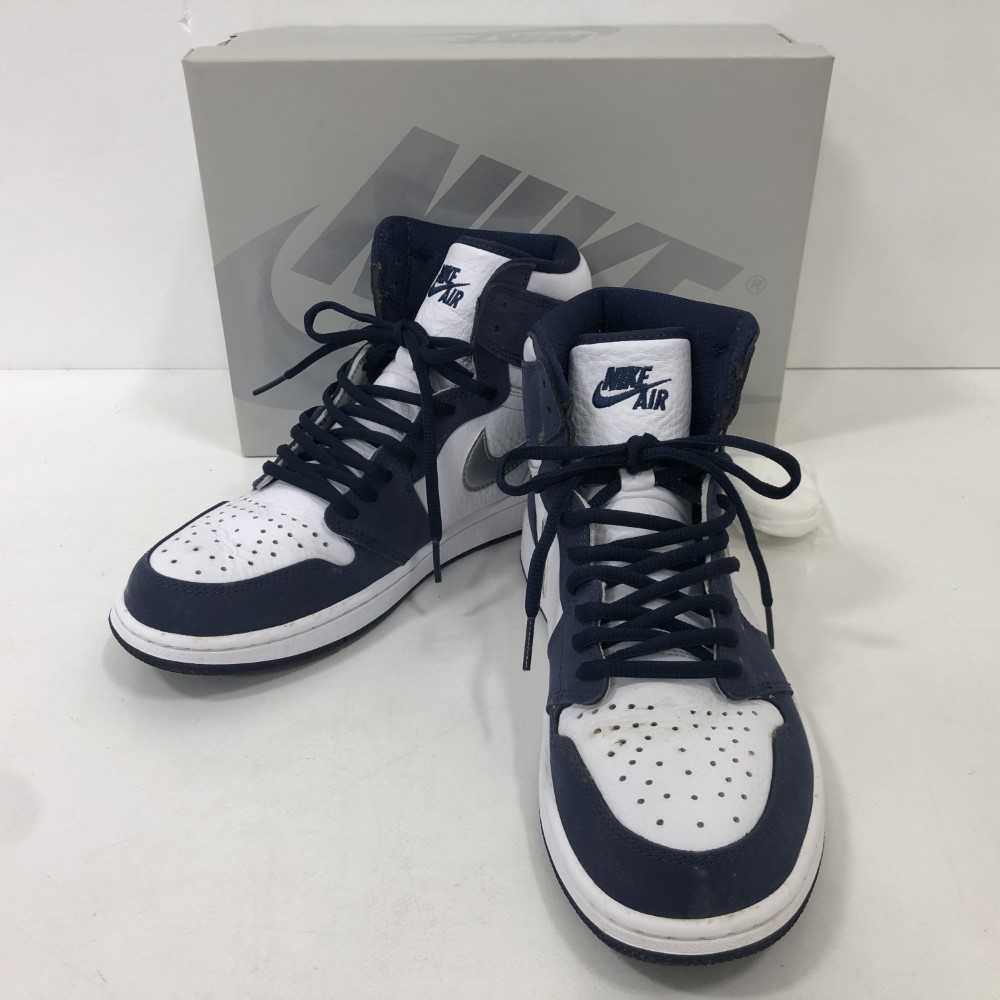 07w8198★ NIKE AIR JORDAN 1 HIGH OG CO.JP “WHITE/MIDNIGHT NAVY” ナイキ エアジョーダン1 ハイ ホワイト/ミッドナイトネイビー 27.5cm DC1788-100【中古品】 16,117円