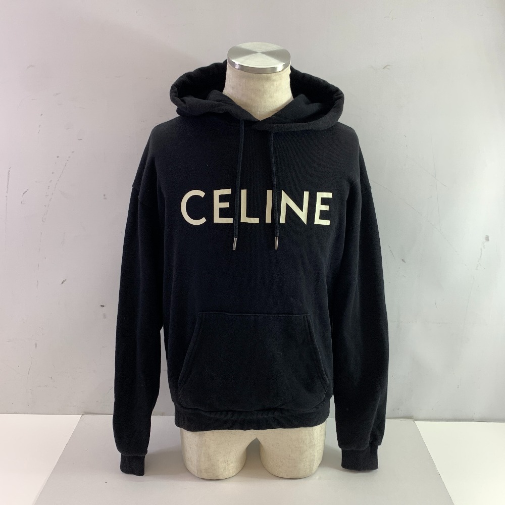 【美品☆最高級】セリーヌ ニットパーカー ブラック ロゴ ウール 23AW XS 美品☆最高級】セリーヌ ニットパーカー ブラック ロゴ ウール
