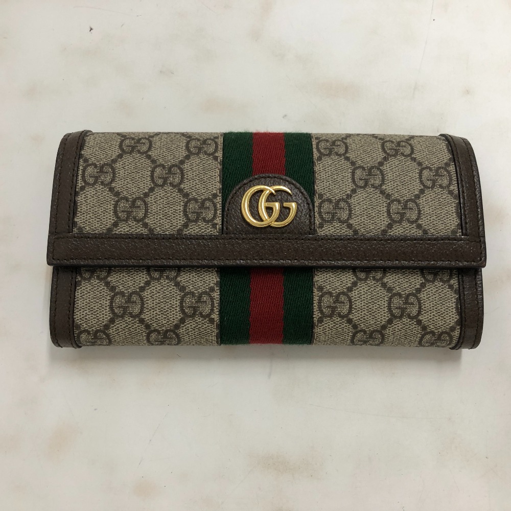【中古】 グッチ GUCCI  GGスプリーム  コンチネンタルウォレット  長札入れ  X523153-1147  02w16422  【牛久店】