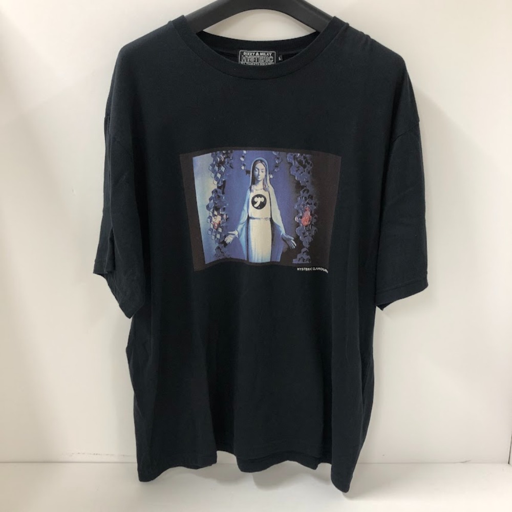 【中古】 HYSTERIC GLAMOUR Maria Lサイズ ヒステリックグラマー マリア ブラック 半袖Ｔシャツ 08w11366 【水戸店】