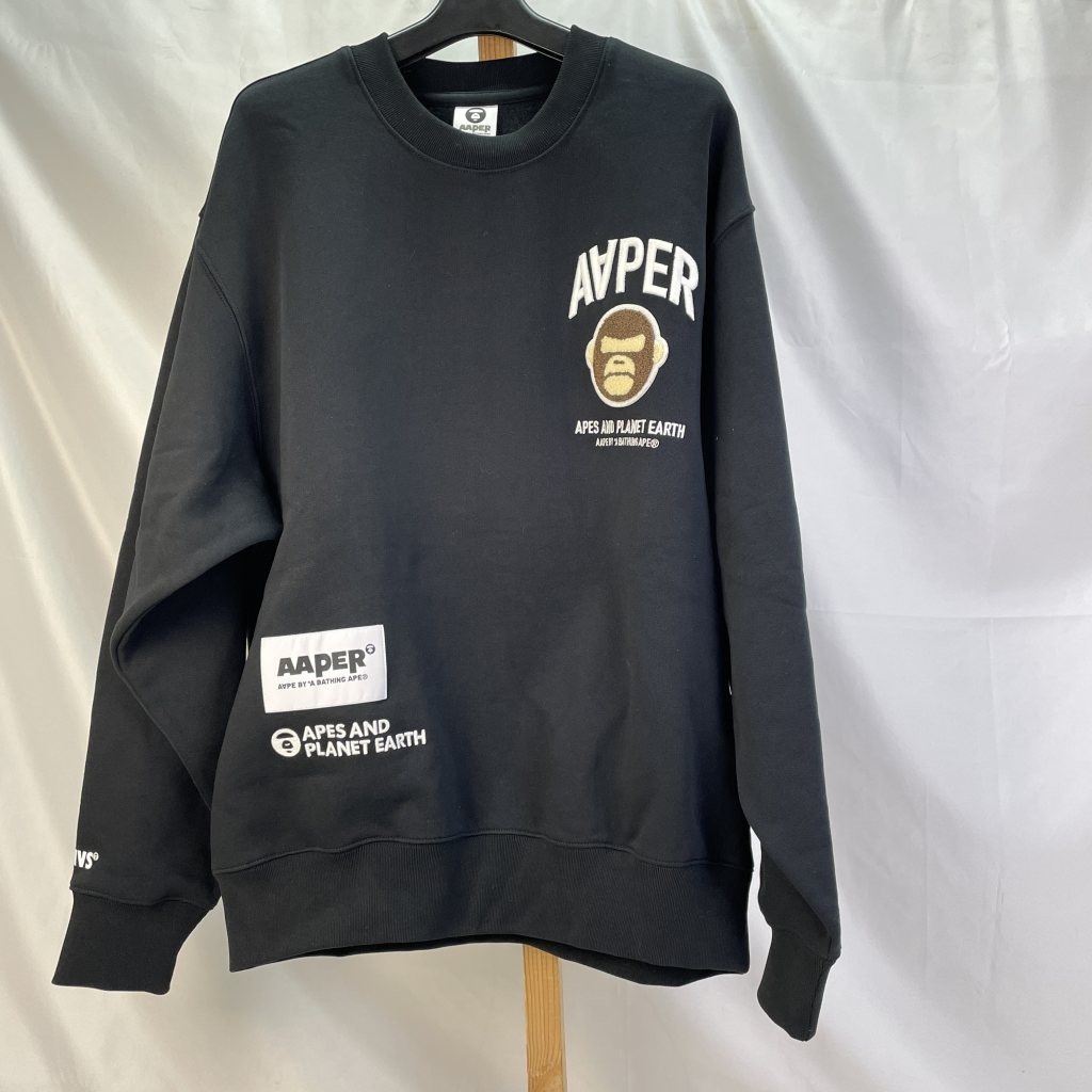 APE アベイシングエイプ スウェット クルーネック ビッグロゴ L APE FACE CREWNECK SWEATSHIRT（スウェット）｜A BATHING APE