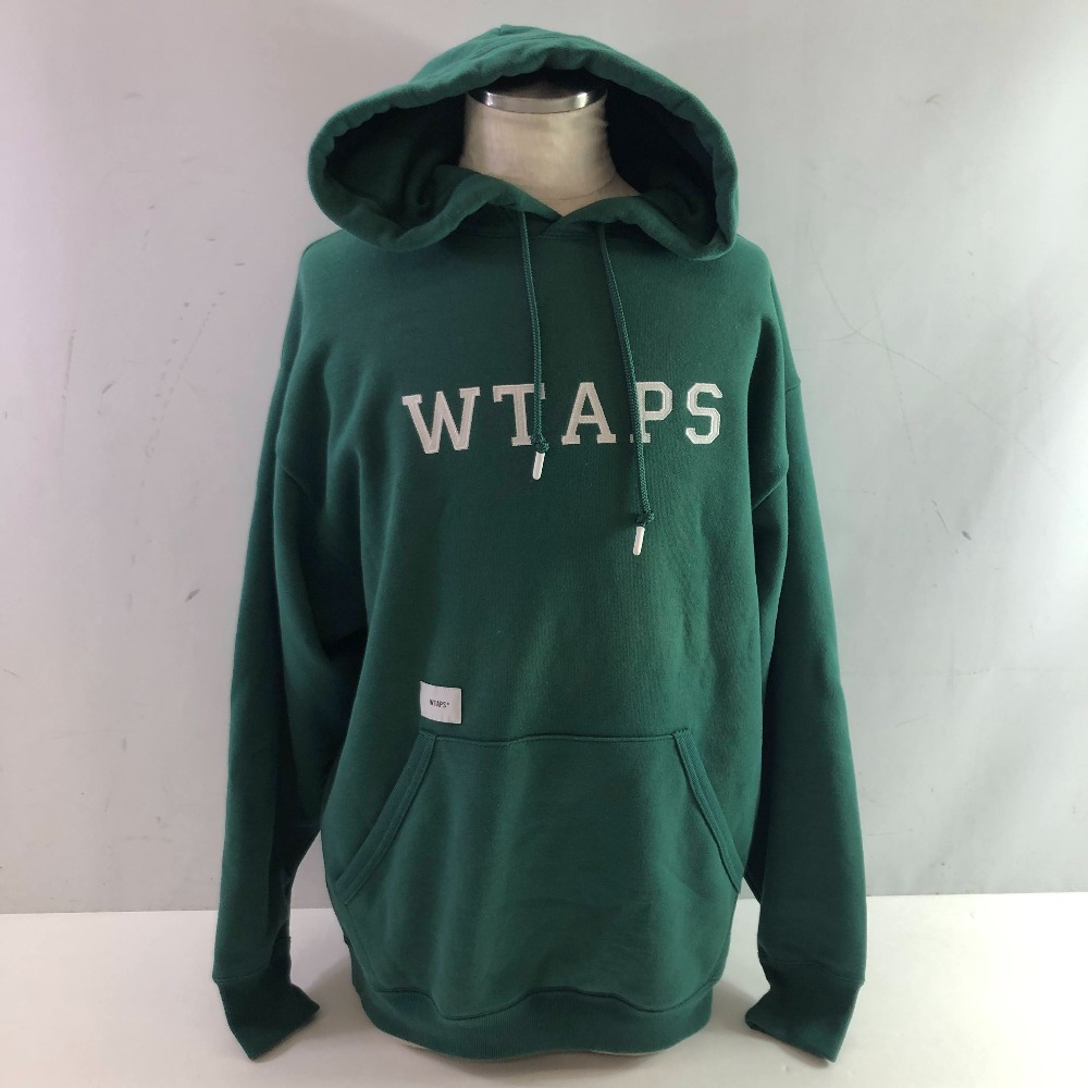 24ss WTAPS SIGN HOODY ダブルタップス パーカー グリーン WTAPS ダブルタップス 24SS ACADEMY/HOODY/COTTON.COLLEGE