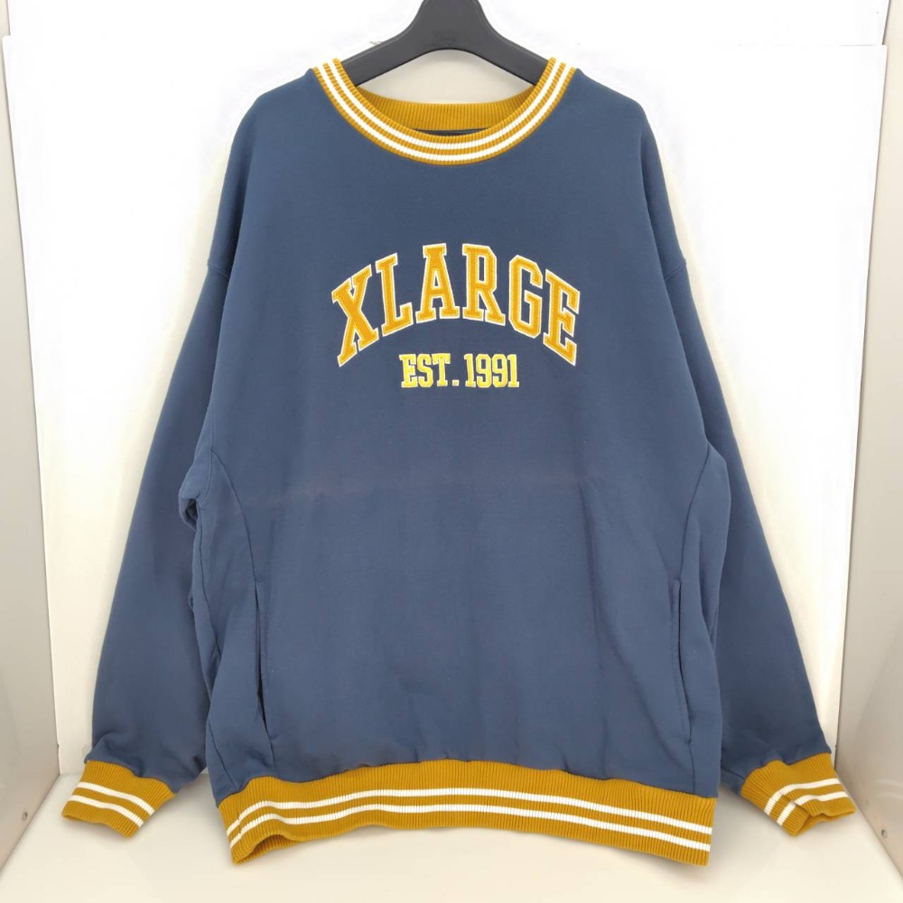 【中古】 エクストララージ XLARGE 刺繍ロゴスウェット ネイビー サイズXL 中国製 メンズ スウェット コットン 05w15119 【館林店】 6,424円