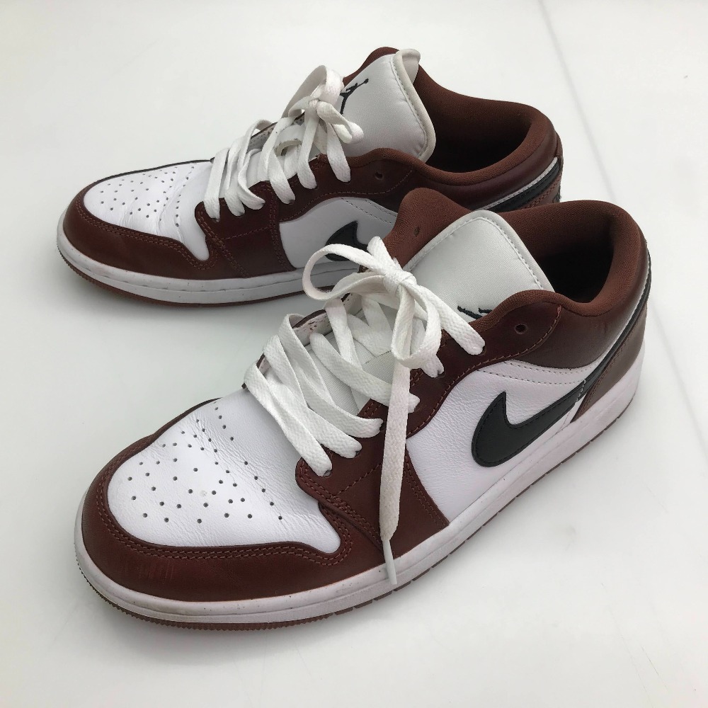 【中古】 ナイキ NIKE AIR JORDAN 1 LOW SE ホワイト/ブラウン 26.5cm UK7.5 EU42 ベトナム製 メンズ スニーカー HF3148-102 05w15321 【館林店】