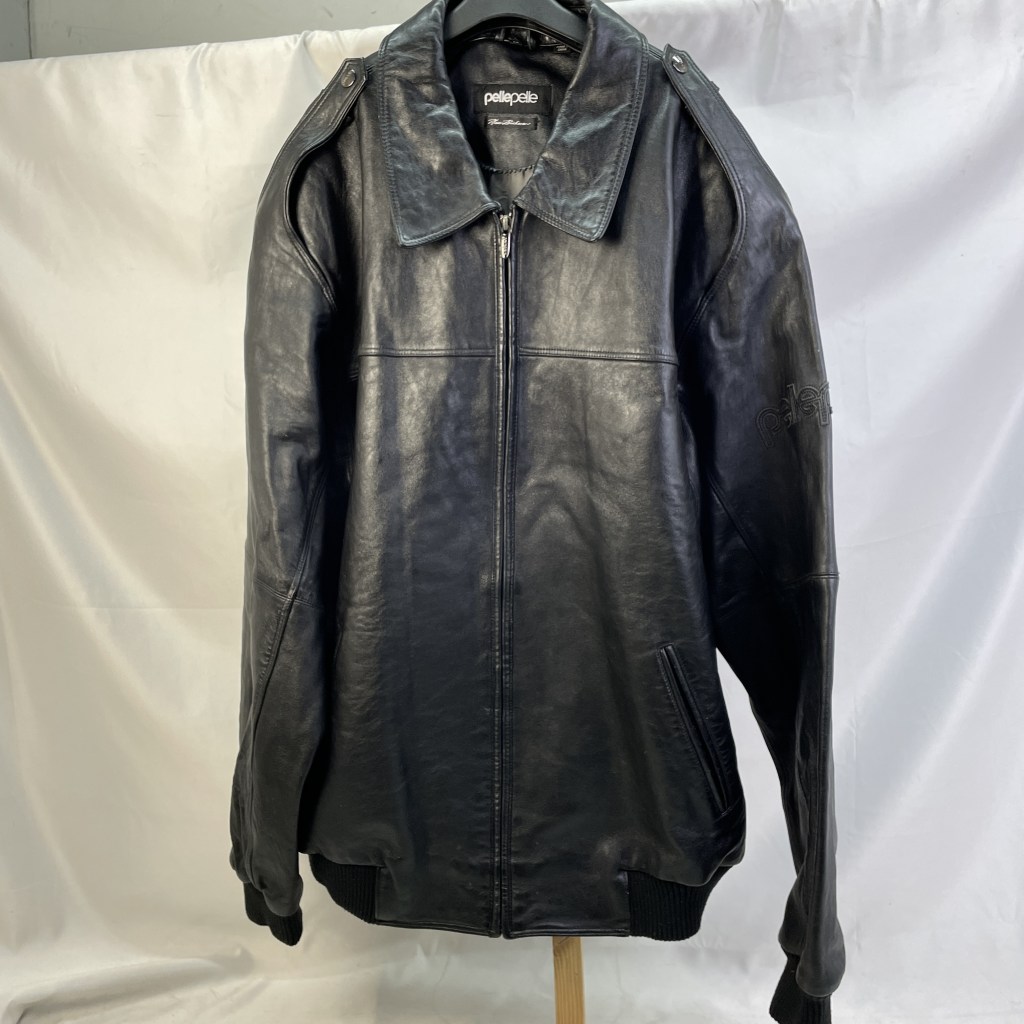 楽天市場】90s PELLE PELLE Studs Leather Coat 黒 38 ペレペレ