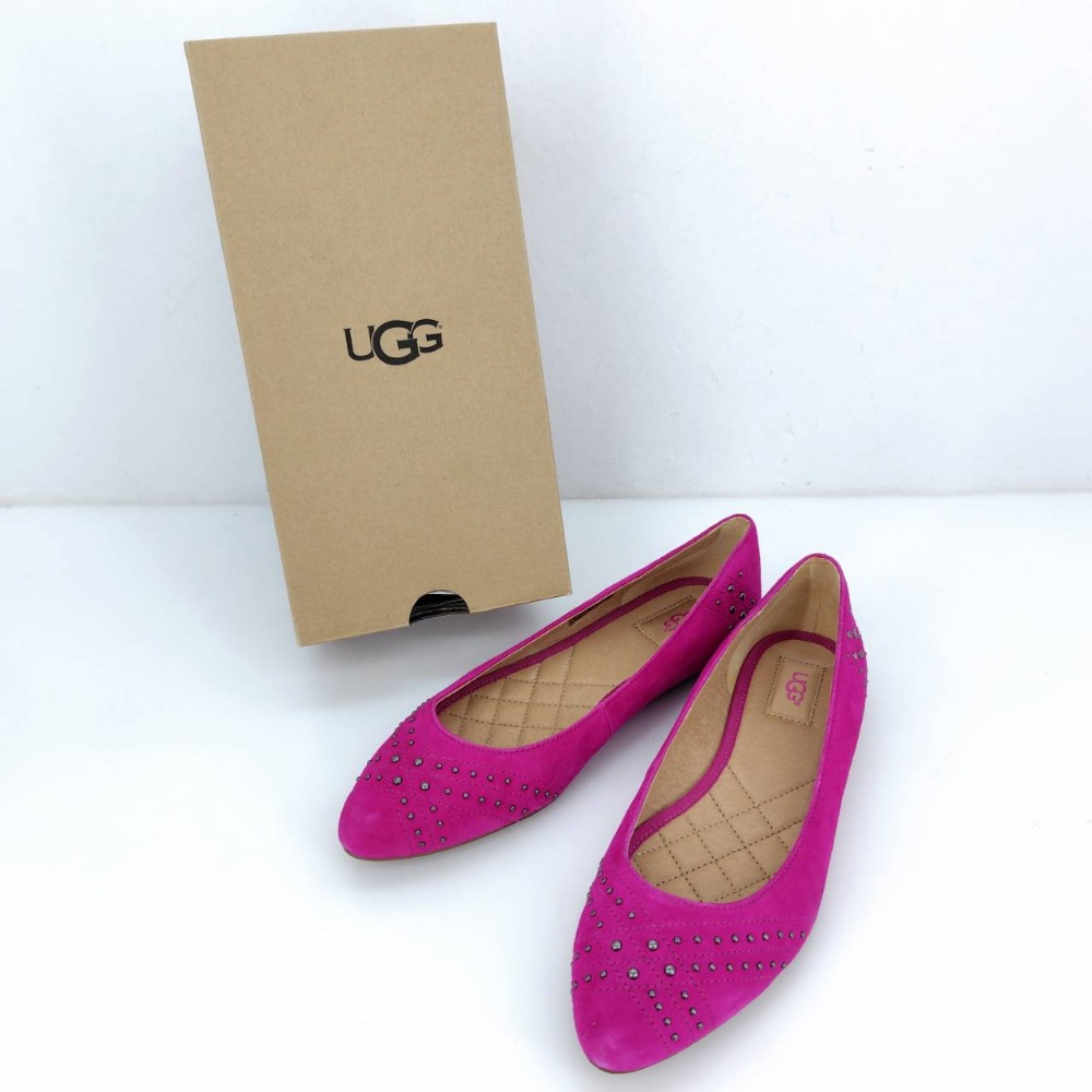 【中古】 アグ UGG ローレライ LORELEI フラットシューズ パープル系 25.0cm US8 UK6.5 EU39 中国製 レディース スタッズ パンプス 1015386 05w15889 【館林店】画像