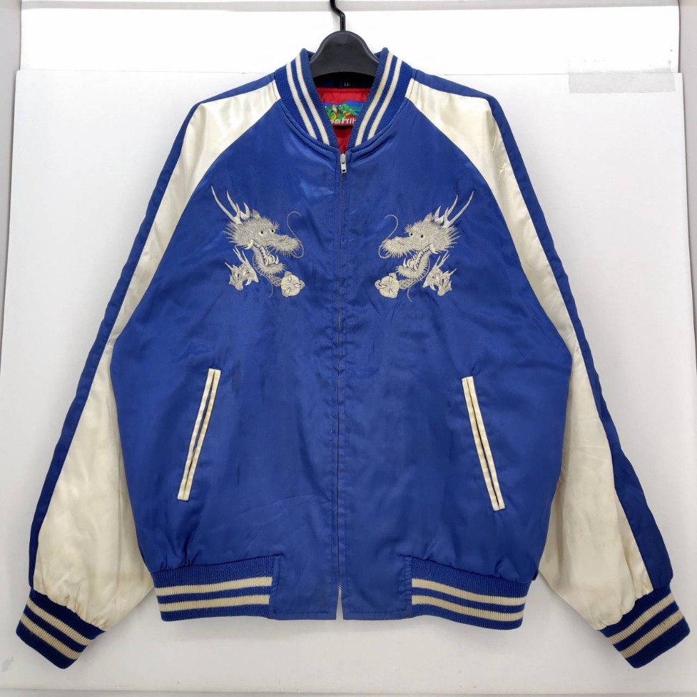 楽天市場】(hoshihime/星姫)スカジャン(白龍)サテン(白×白) 和柄 総