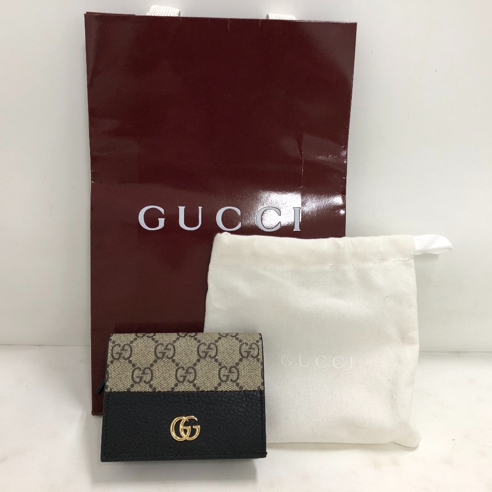 【中古】 グッチ GUCCI ダブルG バイカラー カードケース ウォレット ベージュ イタリア製 レディース 紙袋・保存袋あり 二つ折り財布 658610 02w20216 【牛久店】 25,410円