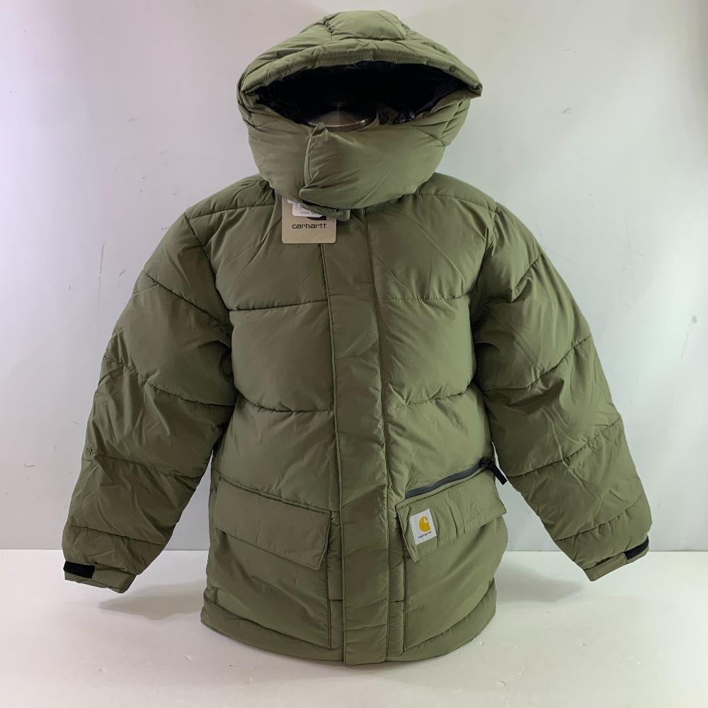 04w5206▽※【中古】Carhartt カーハート I030824.0WI.XX.03 パディングジャケット MILTON JACKET ミルトン ジャケット フーディ パーカー フード付き SEAWEED M 【八王子店】