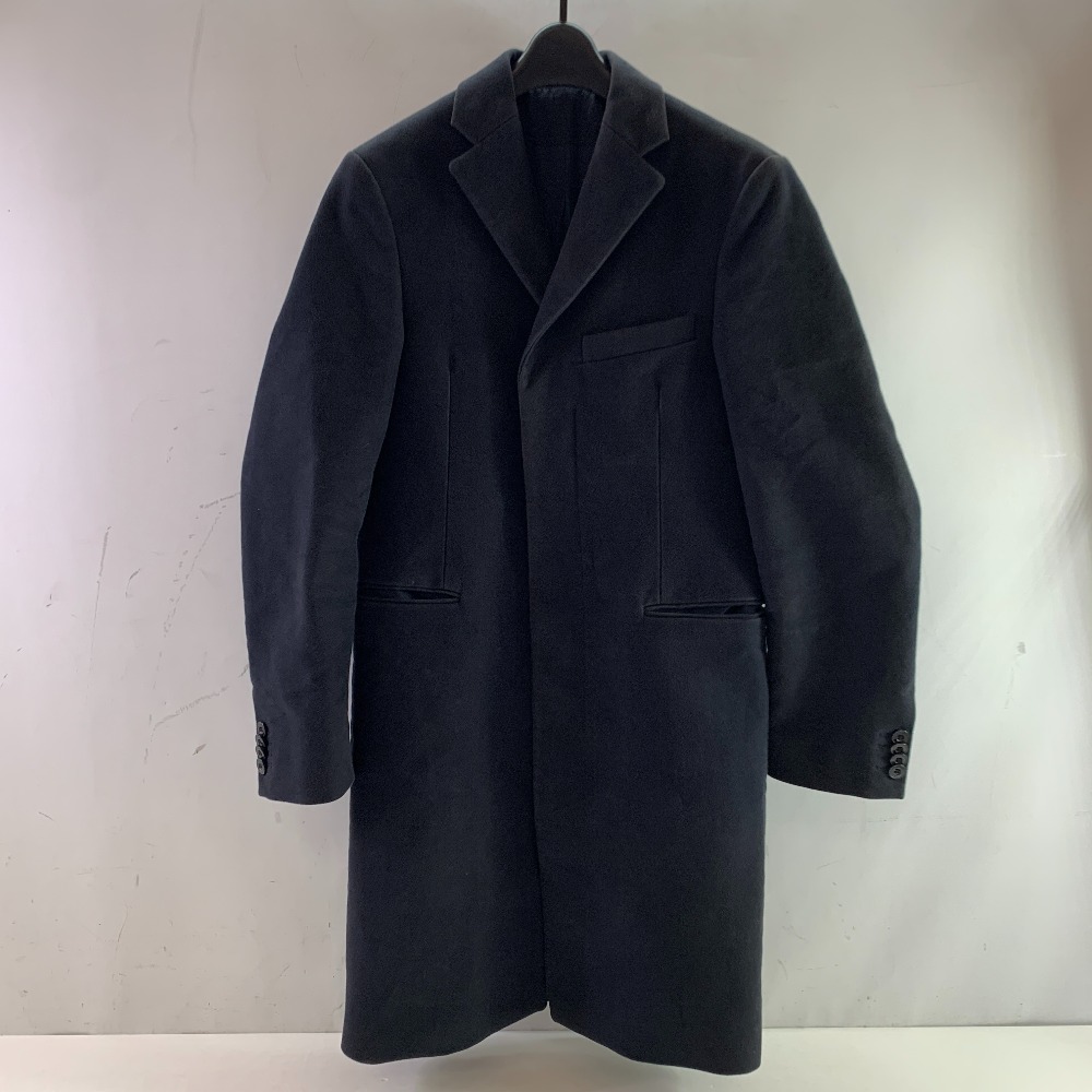 04w5250▽※【中古】ACNE TUDIOS アクネストゥディオズ GARRET MOLESKIN PAW14 チェスターコート 46サイズ メンズ ブラック【八王子店】|トレーダー 店