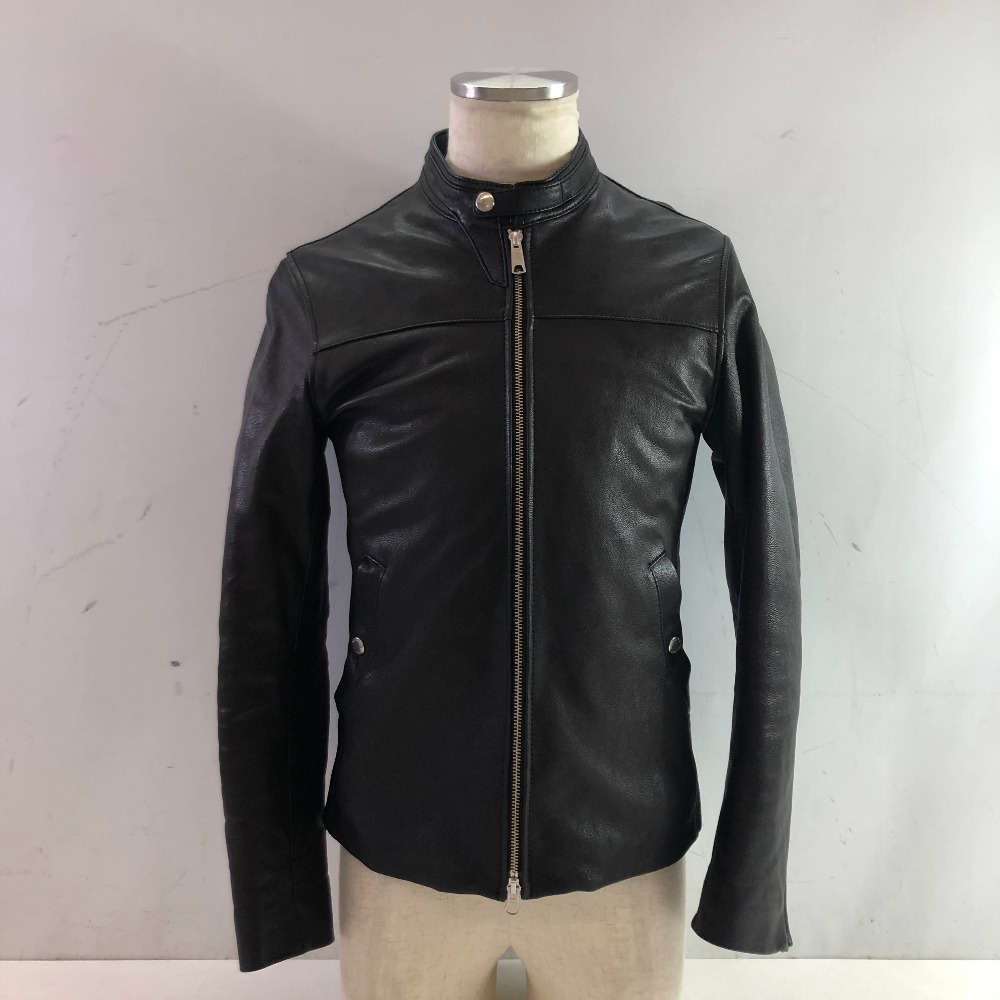 04w5294∞※【中古】 BEAUTY&YOUTH UNITED ARROWS ビューティーアンドユースユナイテッドアローズ BY ゴート パデッド ライダース ジャケット 1225-199-6801 ブラック サイズS やぎ革 【八王子店】