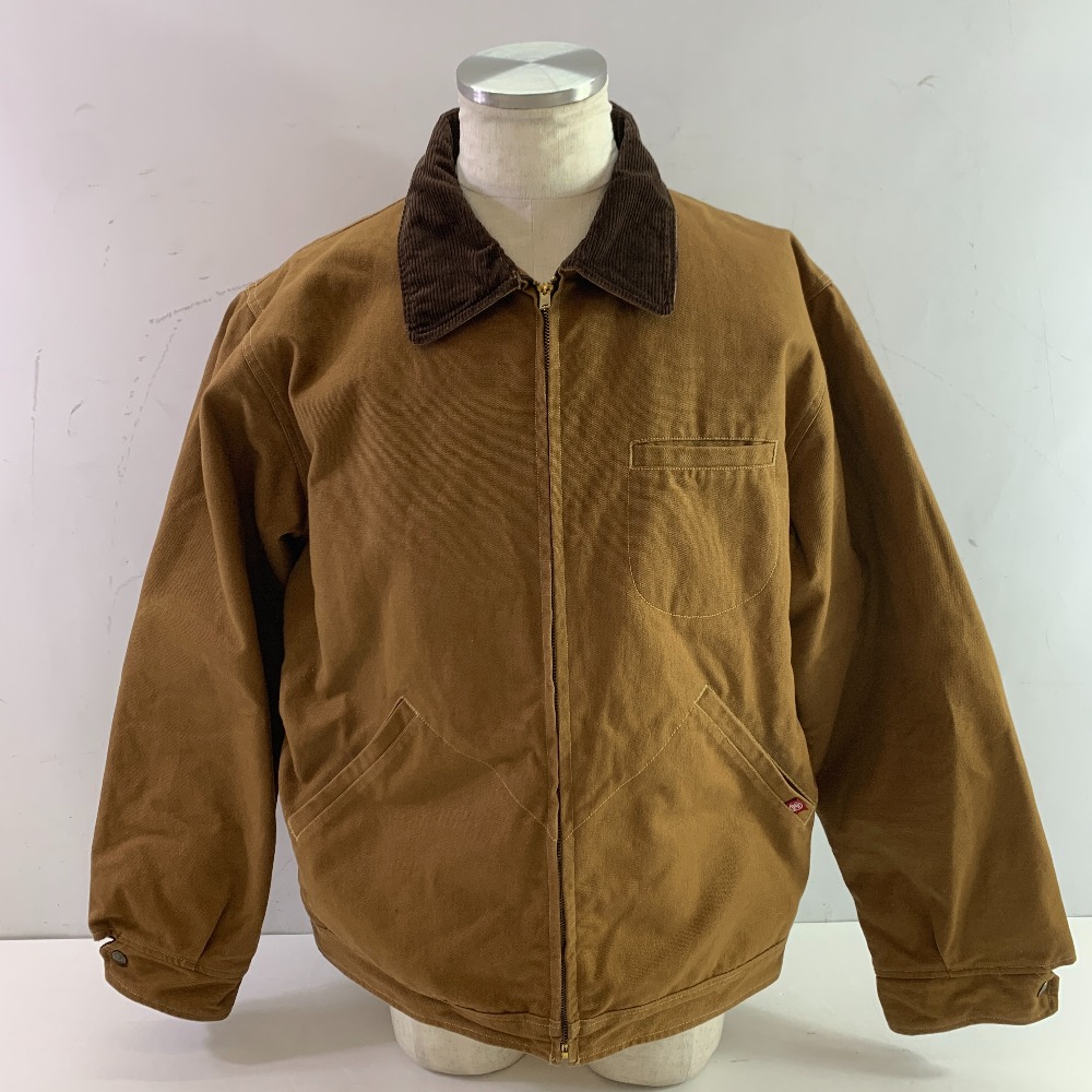 04w5408▽※【中古】TUF-NUT タフナッツ TN15781 コットン ダック ワーク ジャケット メンズ | ヒノヤ 中綿コート コーデュロイ襟 キャメル 40サイズ【八王子店】｜トレーダー　店