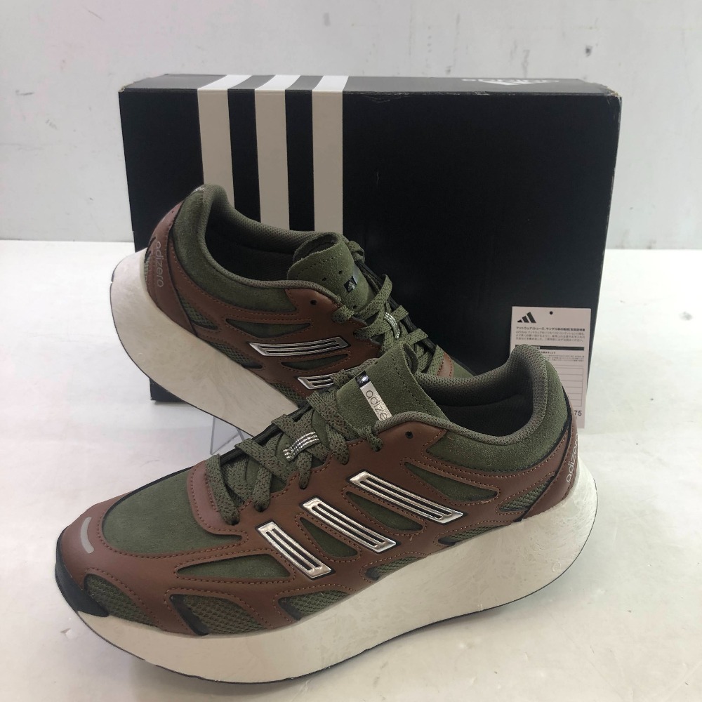 04w5617∞※【中古】 adidas ORIGINALS ADIZERO ARUKU アディダス オリジナルス アディゼロ アルク JR1612 プリラブドブラウン/うす暗い赤銅色/オリーブストラータ 27.5糎 スニーカー 【八王子店】