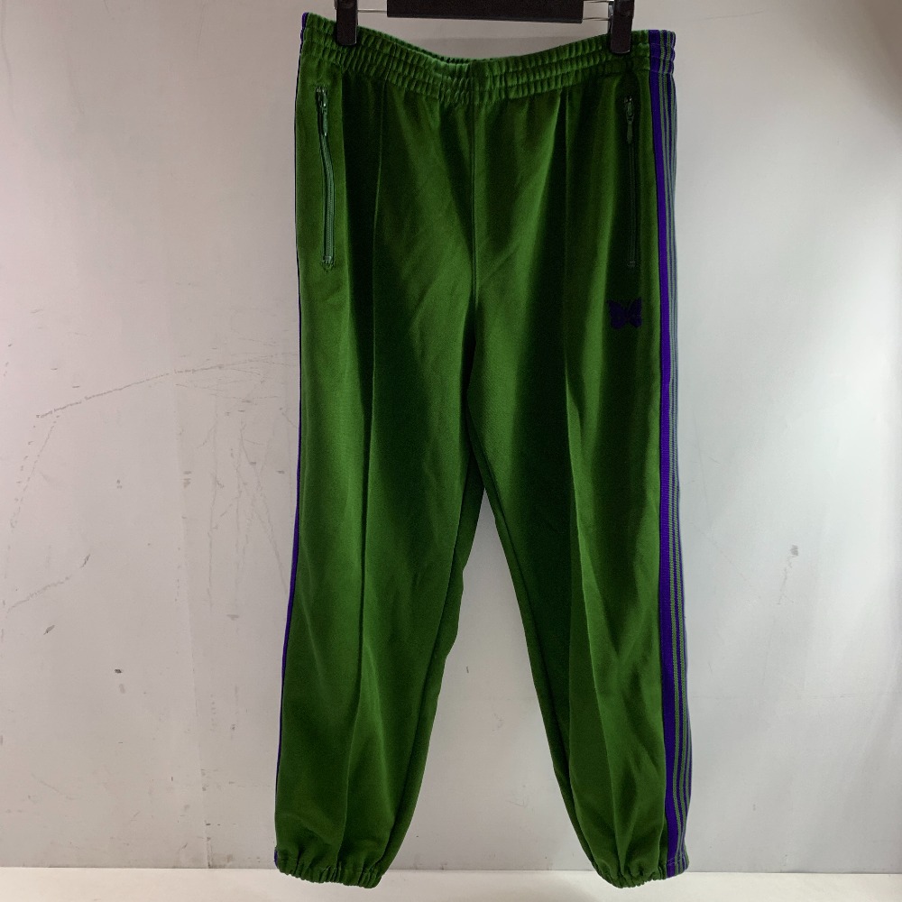 04w5669▽※【中古】ニードルス ニードルズ Needles ナロートラックパンツ Narrow Track Pant グリーン サイドライン ロング丈 NS249 Mサイズ【八王子店】