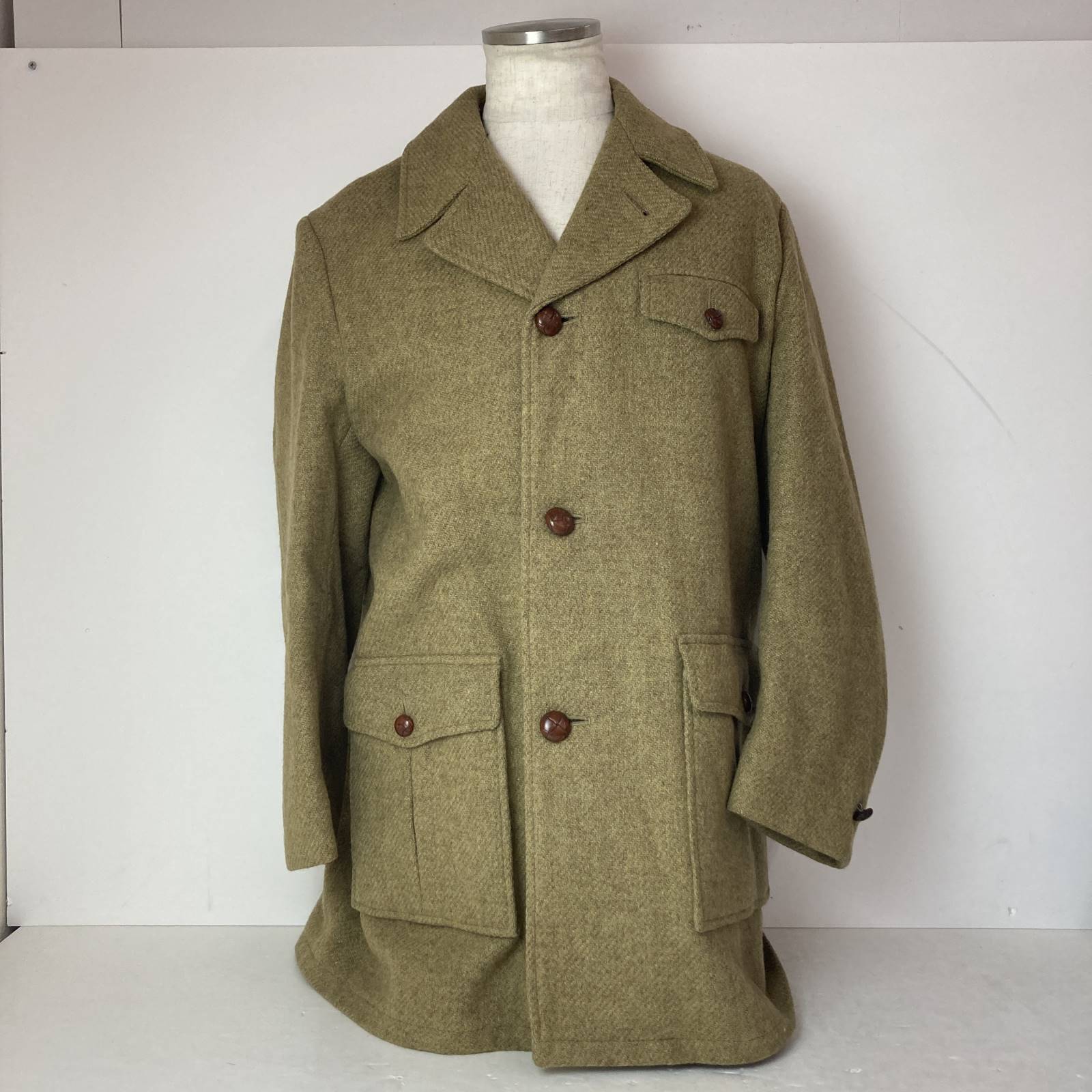 04w5569〓※【中古】Great Western グレート・ウェスタン ウールコート 型番不明 ベージュ サイズ38 【八王子店】