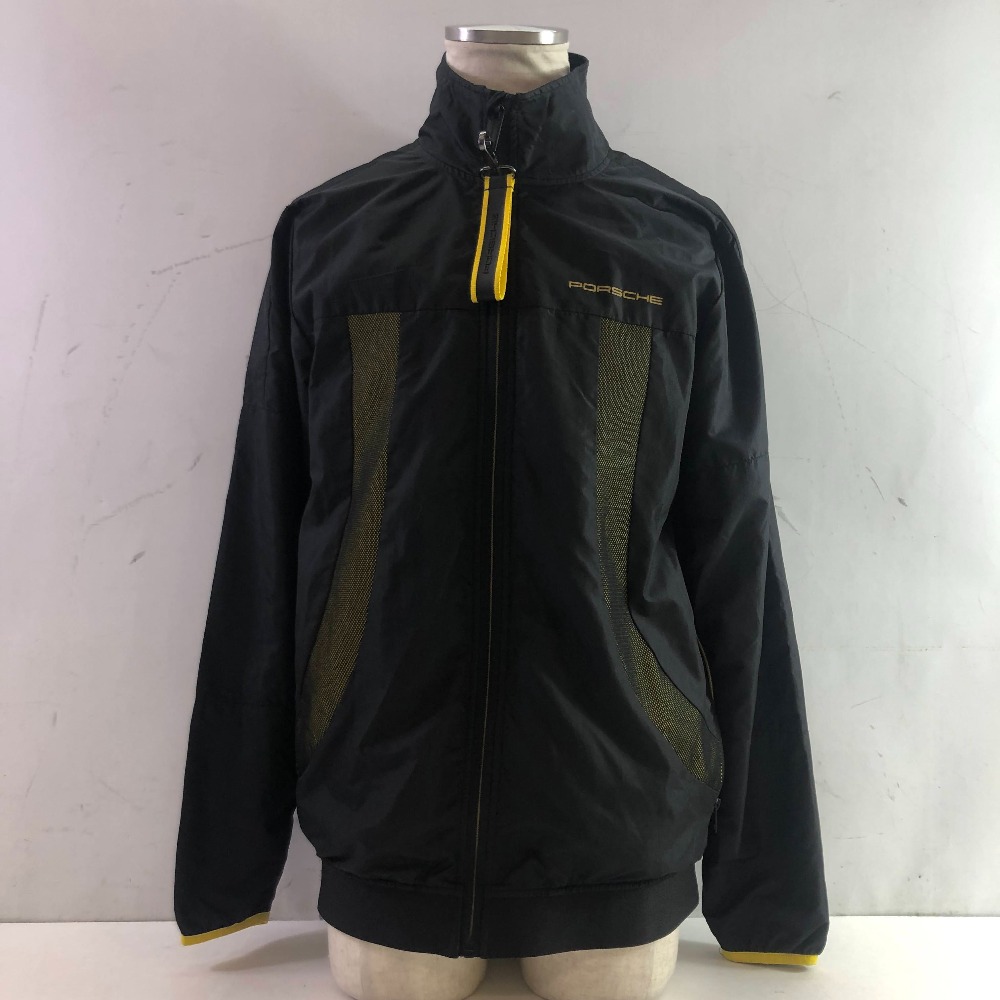04w5622∞※【中古】PORSCHE DESIGN ポルシェ デザイン ウィンドブレーカー ジャケット サイズXS ブラック/イエロー 【八王子店】|トレーダー 店