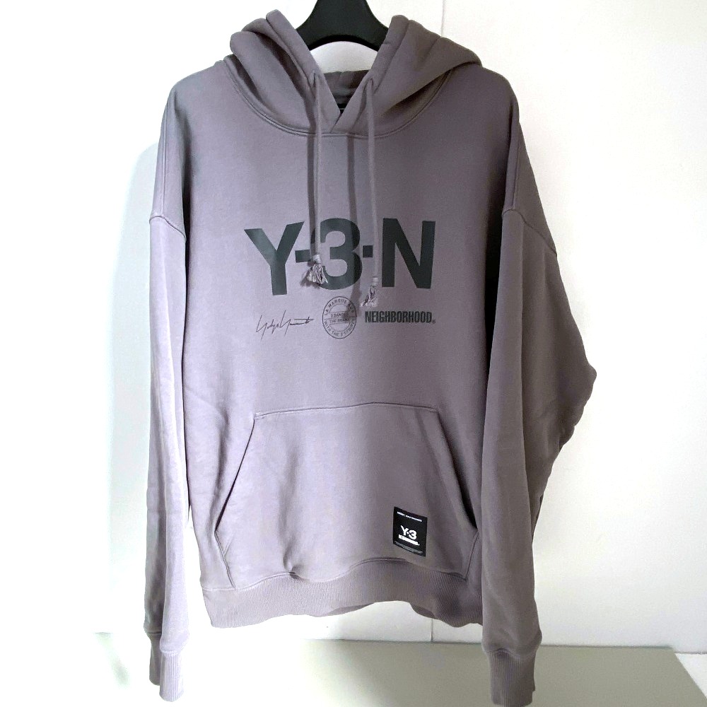 【中古】 Y-3 × NEIGHBORHOOD ネイバーフッド Y-3 NBHD GRAPHIC HOODIE コラボ プルオーバー フーディ グレー サイズM メンズ ストリート トップス パーカー 03w23483 【入間店】