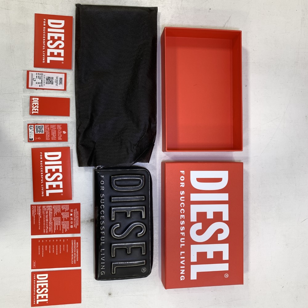 DIESEL/ディーゼル/財布・革小物/3Dロゴ/ロングウォレット/合成皮革/メンズ/中古品 長財布 07w6999 【大和店】
