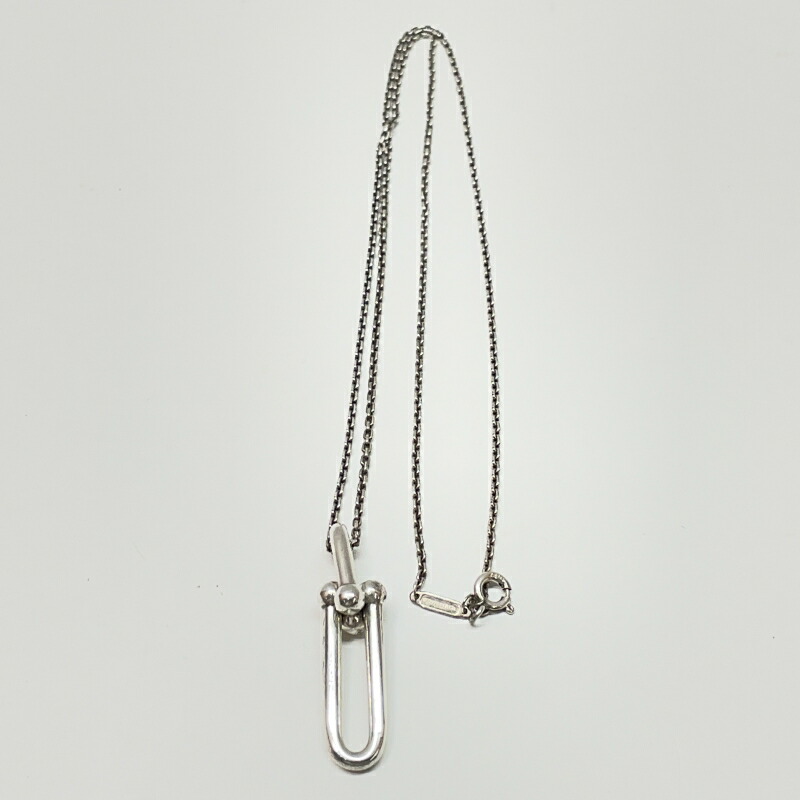 【中古】 ティファニー TIFFANY&Co. エルサ・ペレッティ リンクペンダント シルバーネックレス Ag925 付属品無し 本体のみ イタリア製 レディース ネックレス 01w-6103 【結城店】