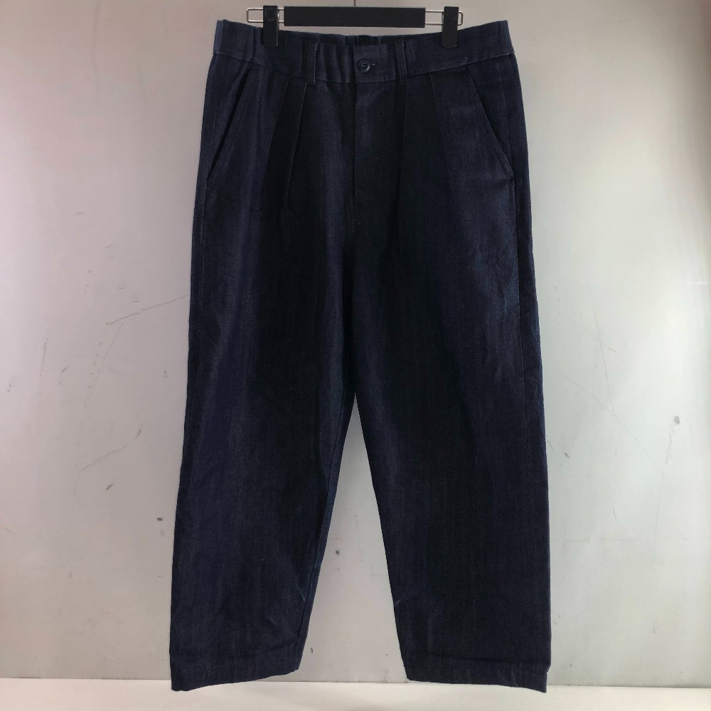 04w5934∞※【中古】 Upscape Audience アップスケープ オーディエンス 12オンス セルヴィッチ 赤耳 デニム 2タック ワイド イージーパンツ AUD3647 ダークインディゴ サイズM 【八王子店】