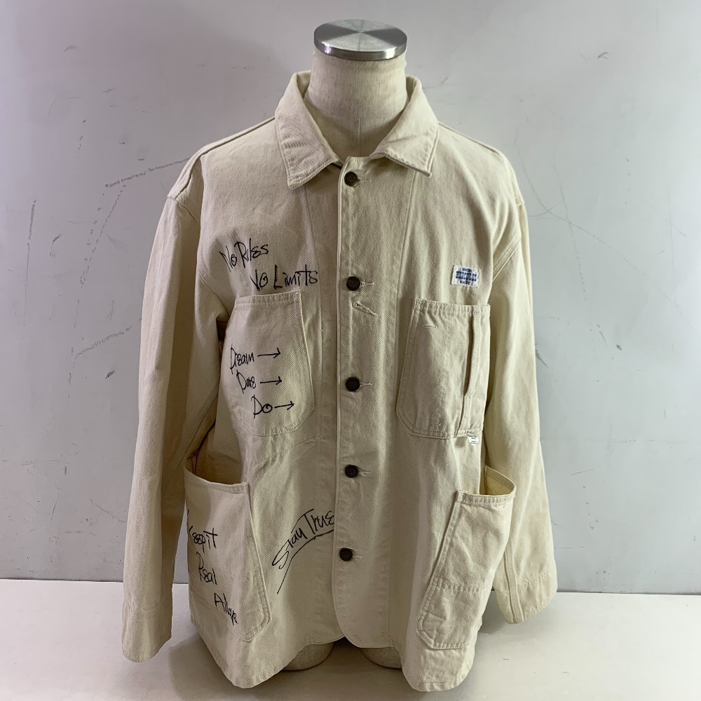 04w5863▽※【中古】Swell Vintage × UNION HERCULES MADE　ユニオン ヘラクレス メイド チョアジャケット ホワイトレディース　HE251L01 手書き 40サイズ ジョンブル【八王子店】