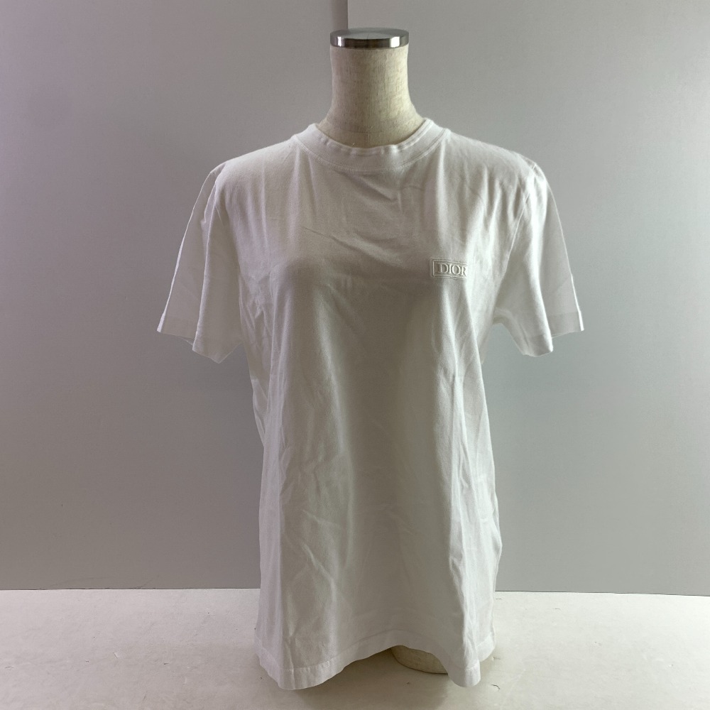 04w5902▽※【中古】DIOR ディオール CDアイコン クルーネック半袖Tシャツカットソー ホワイト Mサイズ 413J650A0862【八王子店】