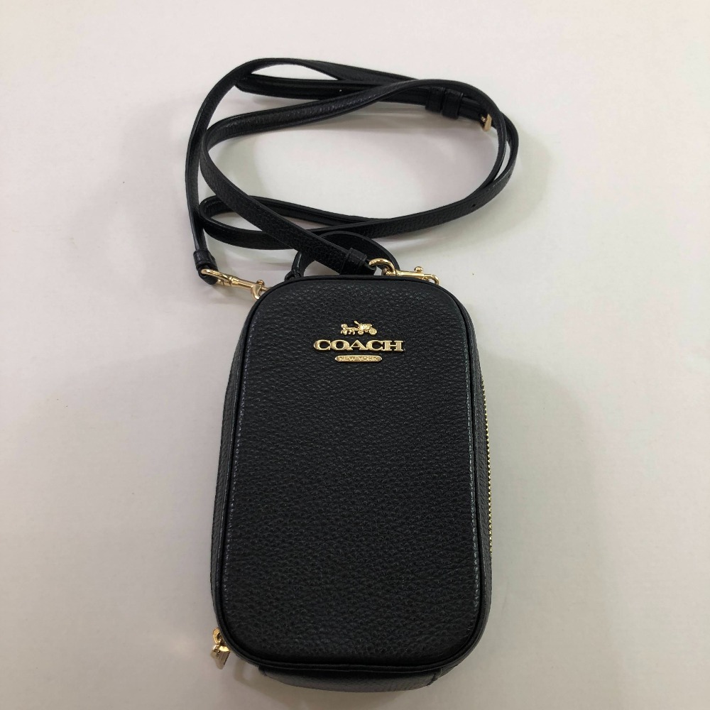 04w5962∞※【中古】 COACH コーチ エヴァ フォーン クロスボディ CB854 ブラック ショルダーバッグ 【八王子店】