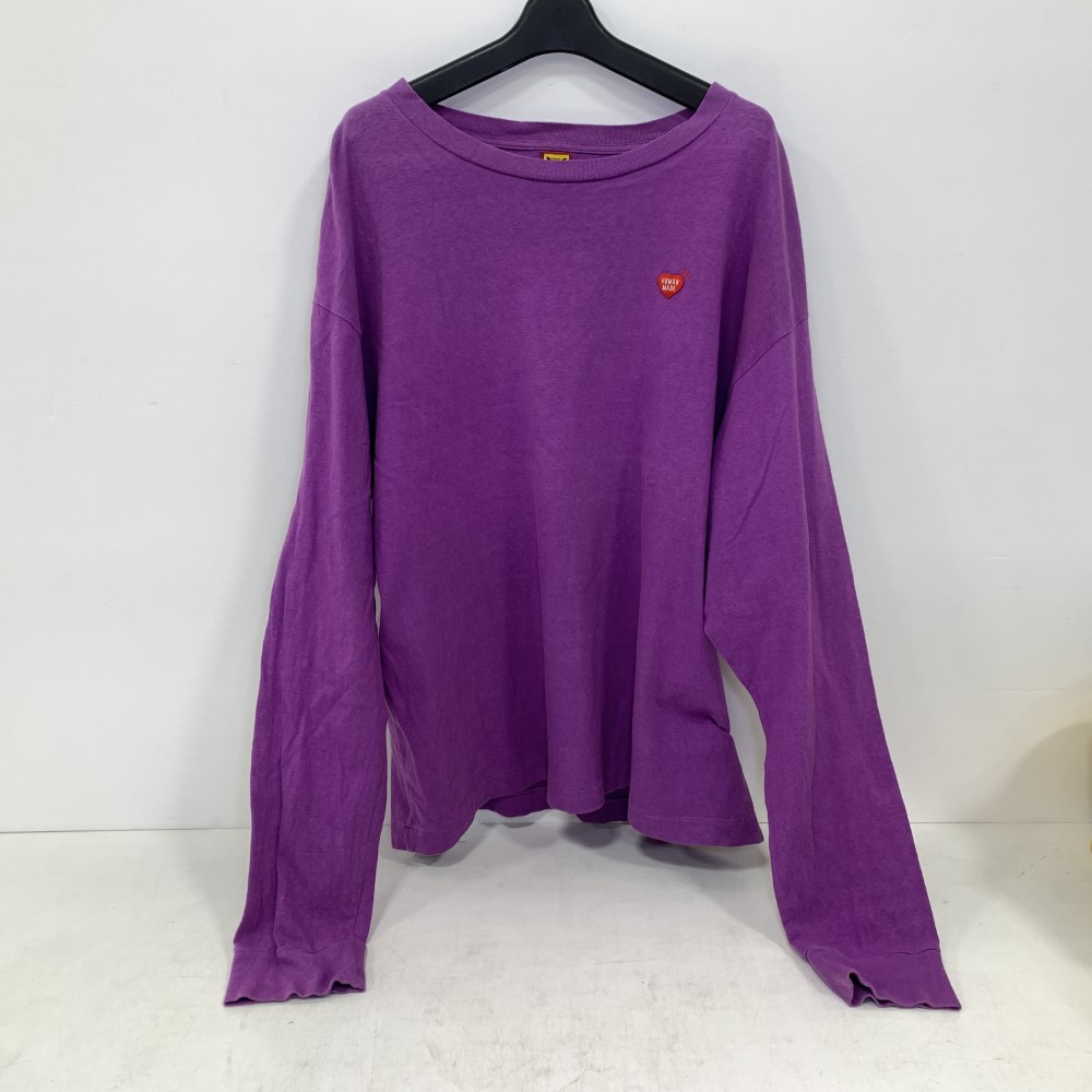HUMAN MADE/長袖/Tシャツ/パープル/XL/メンズ/バックプリント/虎/中古品 長袖Ｔシャツ 07w70040 【大和店】