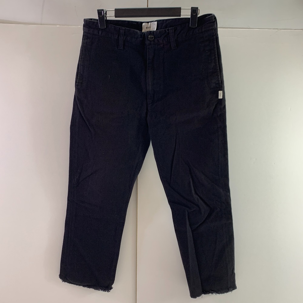 04w6158▽※【中古】ダブルタップス WTAPS TUCK 01 TROUSERS タック01トラウザーズ スラックスパンツ リップストップ 191BRDT-PTM04 サイズ：1 ブラック【八王子店】