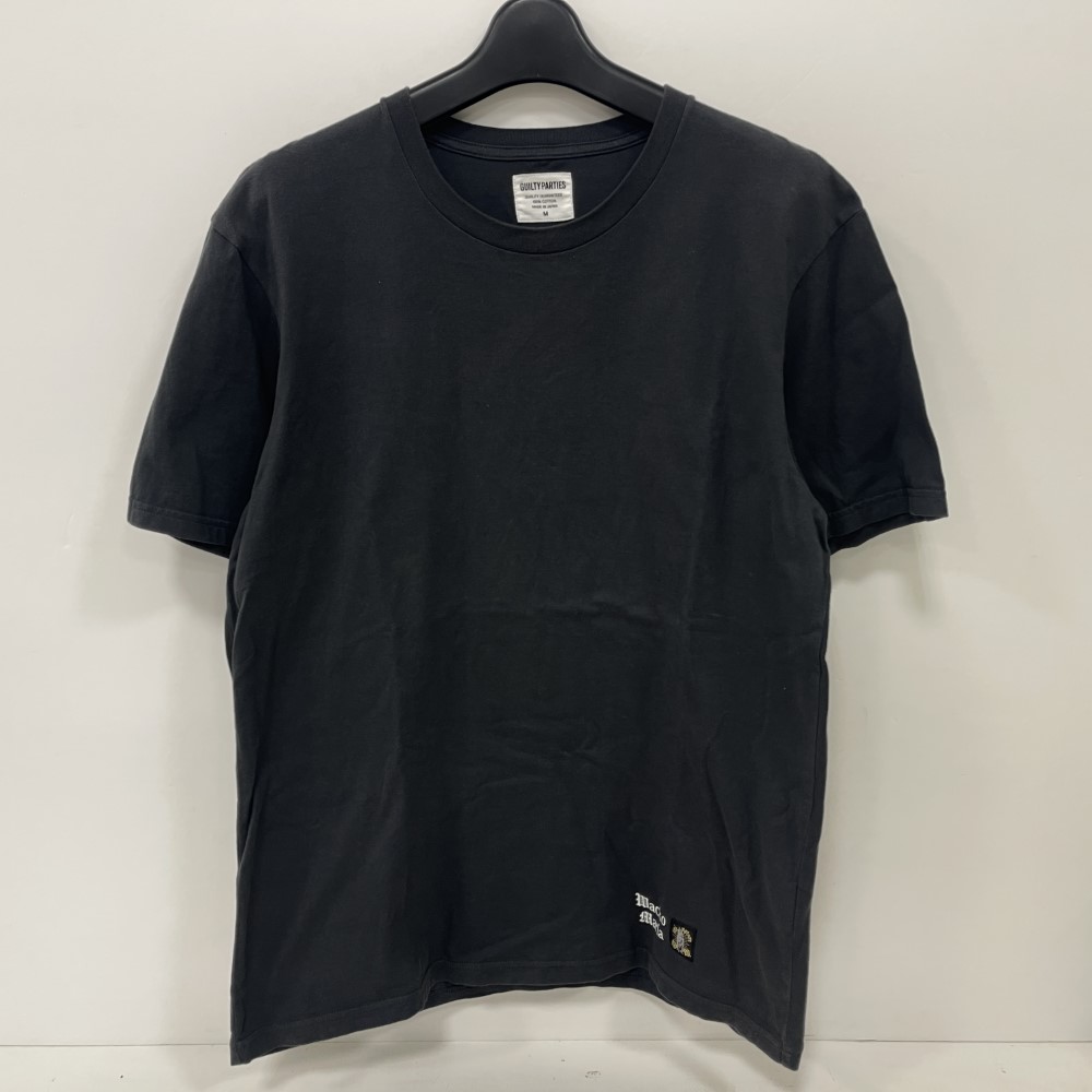07w1349★ WACKOMARIA GUILTY PARTY ワコマリア スタンダードクルーネックTシャツ 半袖 ブラック Mサイズ【中古品】