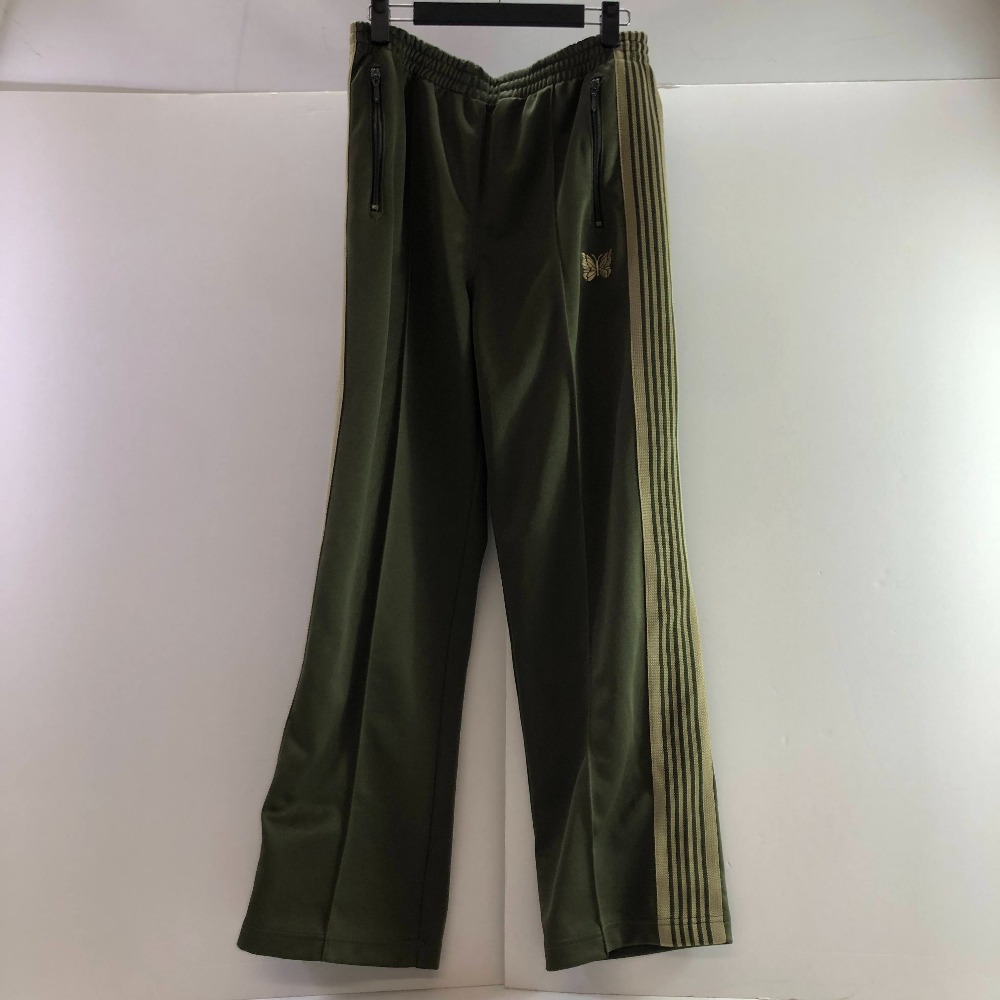 04w6022∞※【中古】Needles ニードルズ ストレート トラックパンツ ジャージ OT1608 オリーブ サイズS ポリエステル 【八王子店】