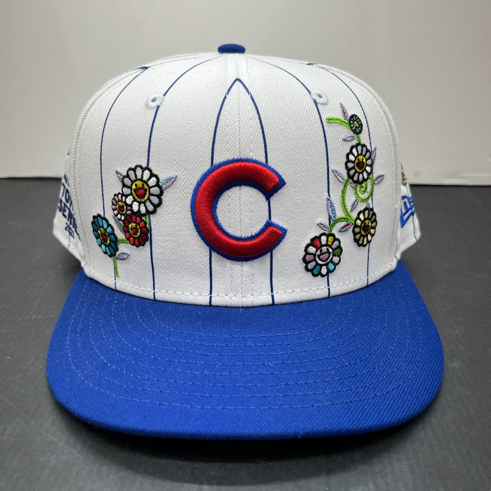 【中古】 NEW ERA 村上隆 MLB New Era カブス ホワイト COMPLEX限定 キャップ 06w19321 【三郷店】|トレーダー 店