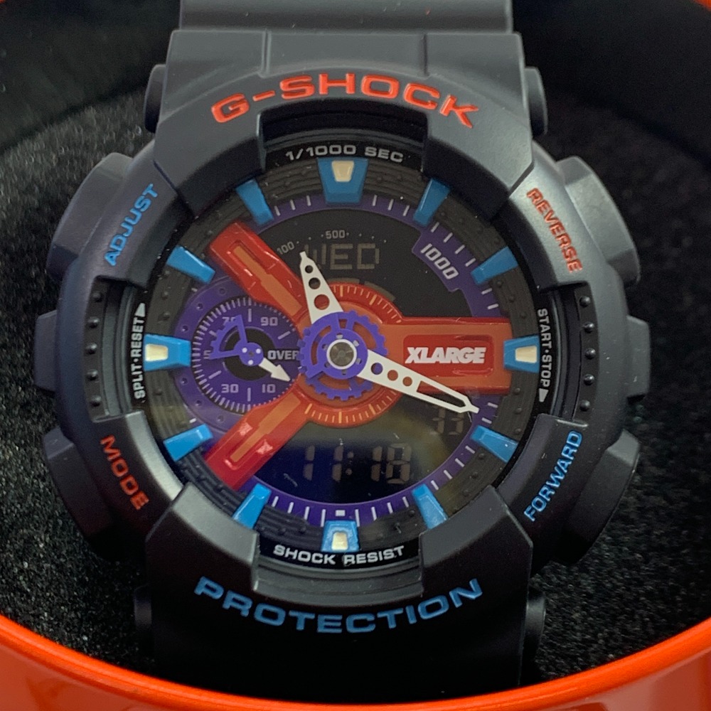 04w6174▽※【中古】CASIO カシオ Gショック ジーショック G-SHOCK XLARGE GA-110 デジタル アナログ メンズウォッチ 30th ANNIVERSARY 腕時計【八王子店】