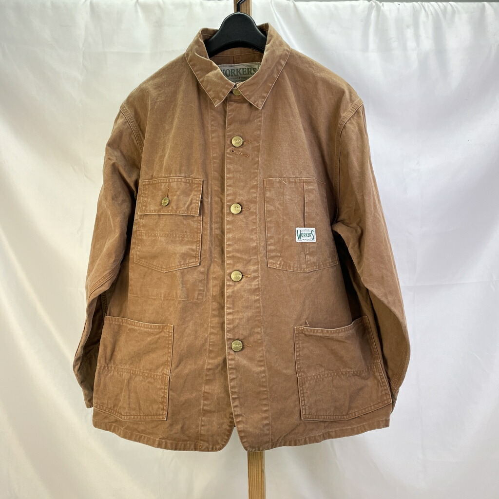 【中古】 WORKERS ワーカーズ HERCULES type Coverall ""Light Duck"" カバーオール ブラウン サイズ36 日本製 メンズ アウター コットン 01w-6310 【結城店】|トレーダー 店