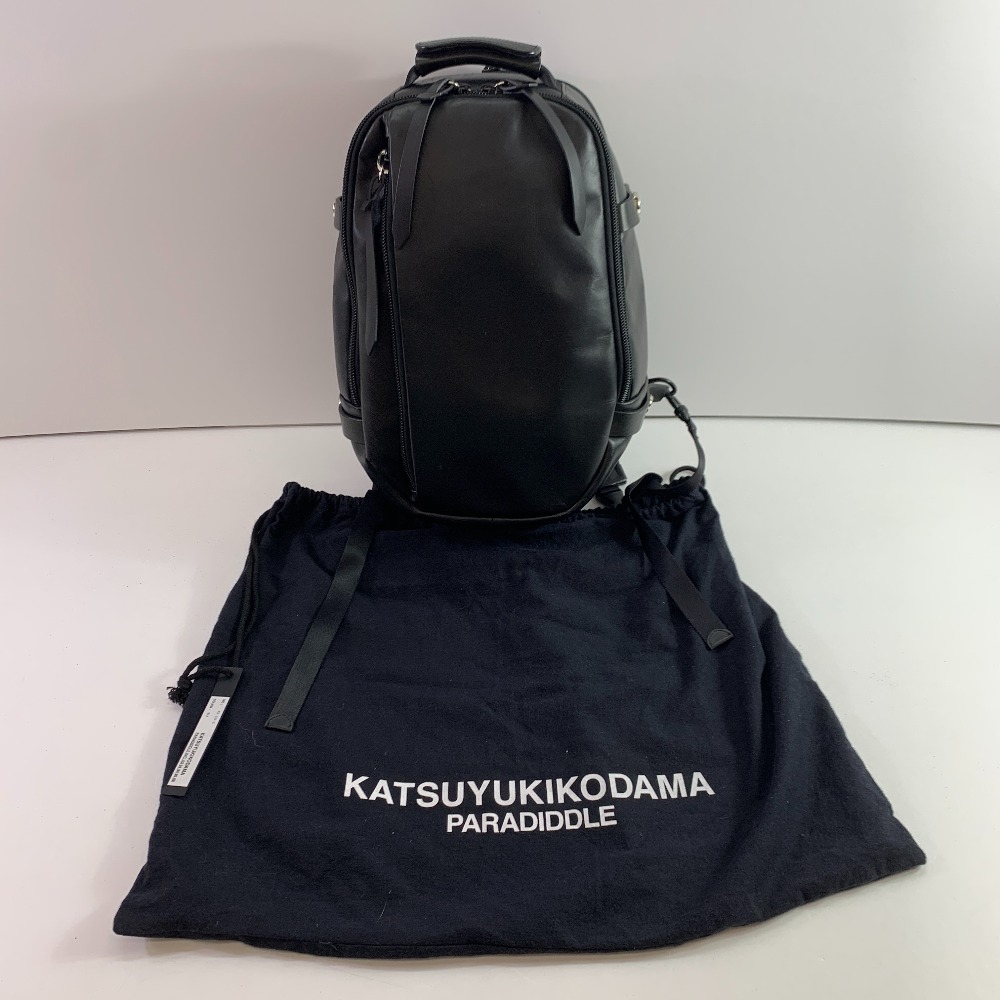 04w6214▽※【中古】KATSUYUKI KODAMA カツユキコダマ KK-224-C　レザーリュック バックパック ブラック【八王子店】