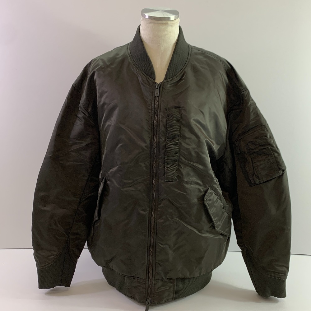 04w6240▽※【中古】ユニクロ UNIQLO +J ハイブリッド ダウン オーバーサイズMA-1ブルゾン 311-445765 ブラウン系 3XL 中綿 ジップアップ ジャケット【八王子店】