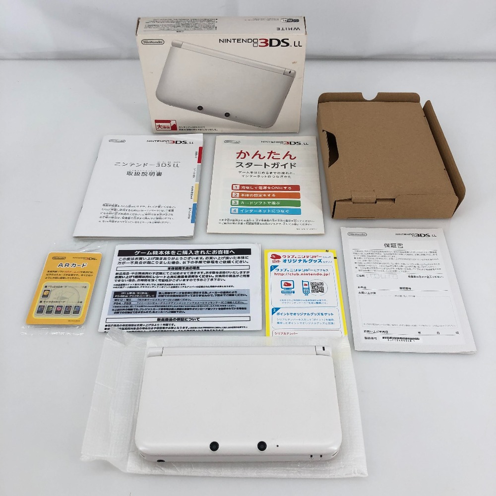 【中古】 【3DSLL】ニンテンドー3DSLL 本体 箱あり ホワイト ＊動作確認/初期化済み＊ 05w18908T 【館林店】