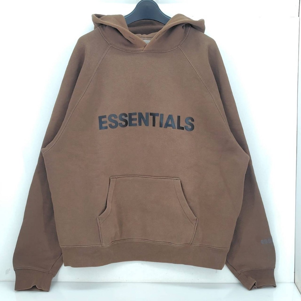 【中古】 フィアオブゴッド エッセンシャルズ FEAR OF GOD ESSENTIALS プルオーバーパーカー ブラウン サイズM ベトナム製 メンズ パーカー コットン 05w20209 【館林店】