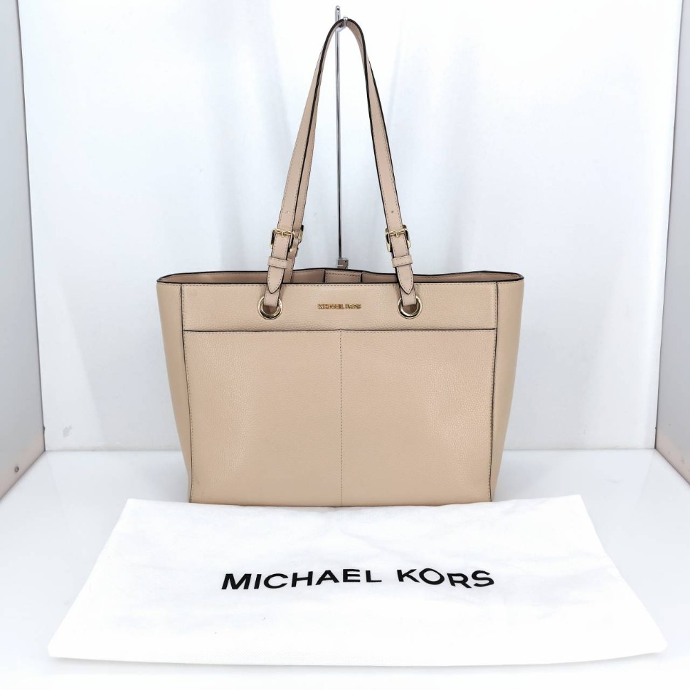 【中古】 マイケル教育課程 Michael Kors  ジェット機 書き割り 渡航 JET SET TRAVEL  ベージュ  オランダ領東インド諸島製 レディース  トートバッグ  35S1GTVT7L  05w20235  【館林店】
