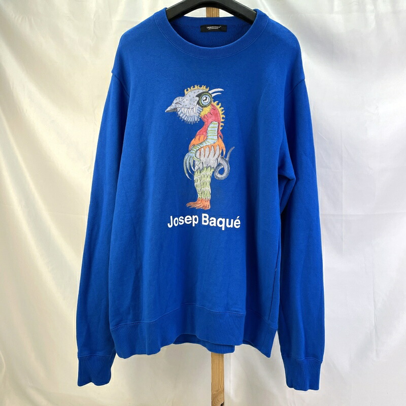 【中古】 アンダー覆いかぶせる UNDERCOVER    x Josep Baque ジョセップ・バケ 共同研究 労働者の一団素っ首 プリントスウェット 大きさ3 日本製 メンズ  流汗  綿織物  UC2E4892-3  01w-6370  【結城店】