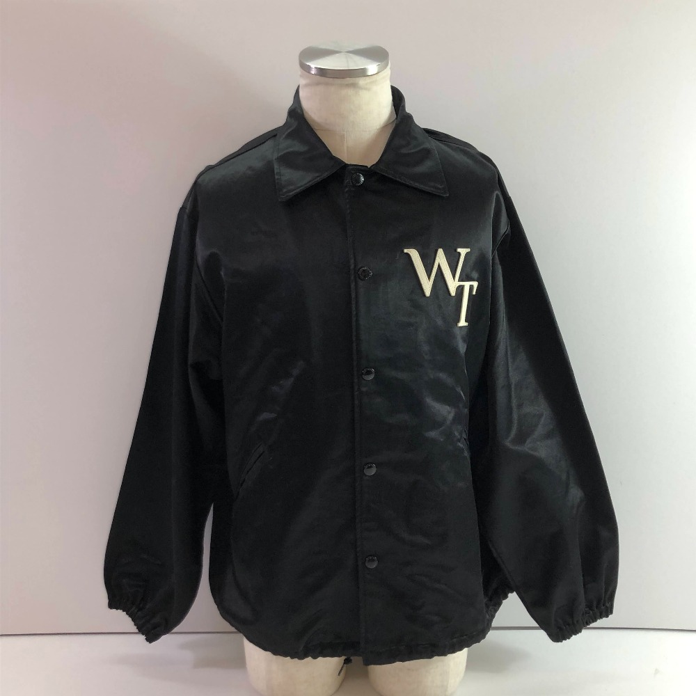 04w6432∞※【中古】 Wtaps ダブルタップス チーフ ジャケット サテン リーグ 241TQDT-JKM02 ブラック サイズ01 【八王子店】|トレーダー 店