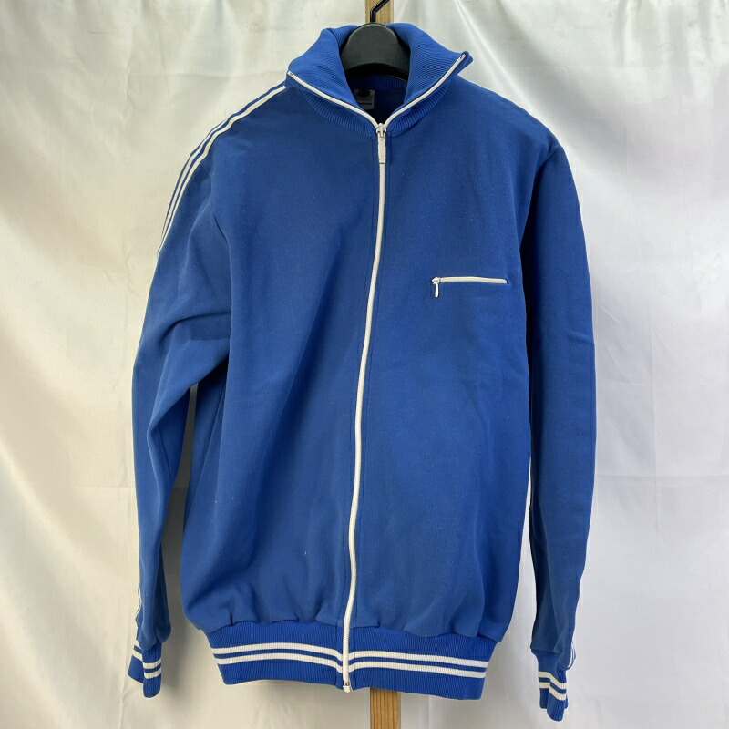 【中古】 Helanca ヘランカ トラックジャケット ヴィンテージ ジャージ 袖ライン ブルー サイズ54 ポリアミド メンズ 01w-6380 【結城店】