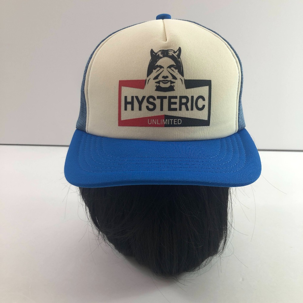 04w6439∞※【中古】 HYSTERIC GLAMOUR ヒステリックグラマー ヒステリック アンリミテッド メッシュ キャップ 02211QH01 ブルー フリーサイズ 【八王子店