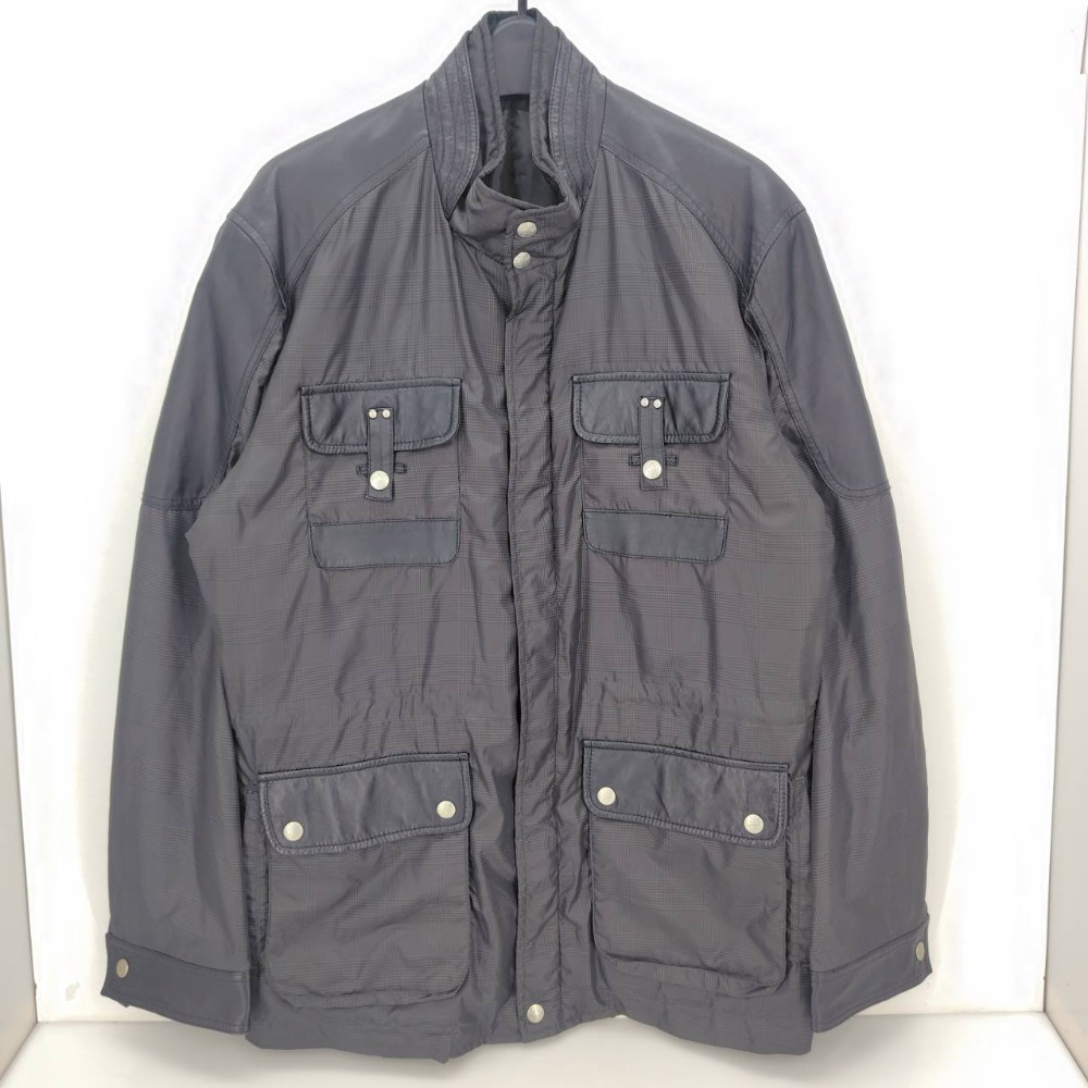 【中古】 サンタフェ santafe キルティングジャケット ブラック サイズ50 中国製 メンズ アウター ポリエステル 05w20263 【館林店】